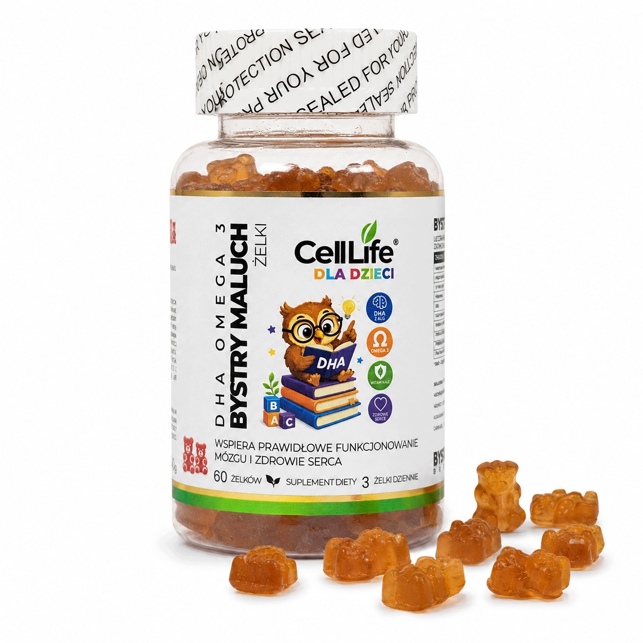 Suplement diety dla dzieci CELL LIFE Bystry maluch 120 żelków