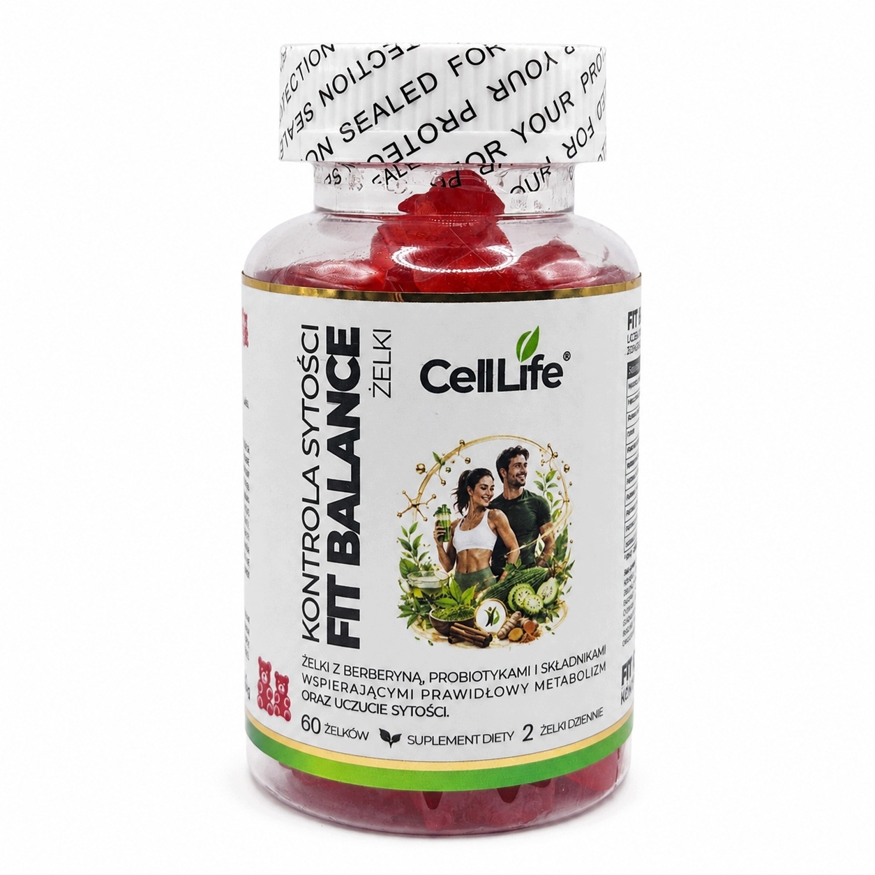 Kontrola Apetytu Berberyna Konjac CELL LIFE Fit Balance 120 żelków