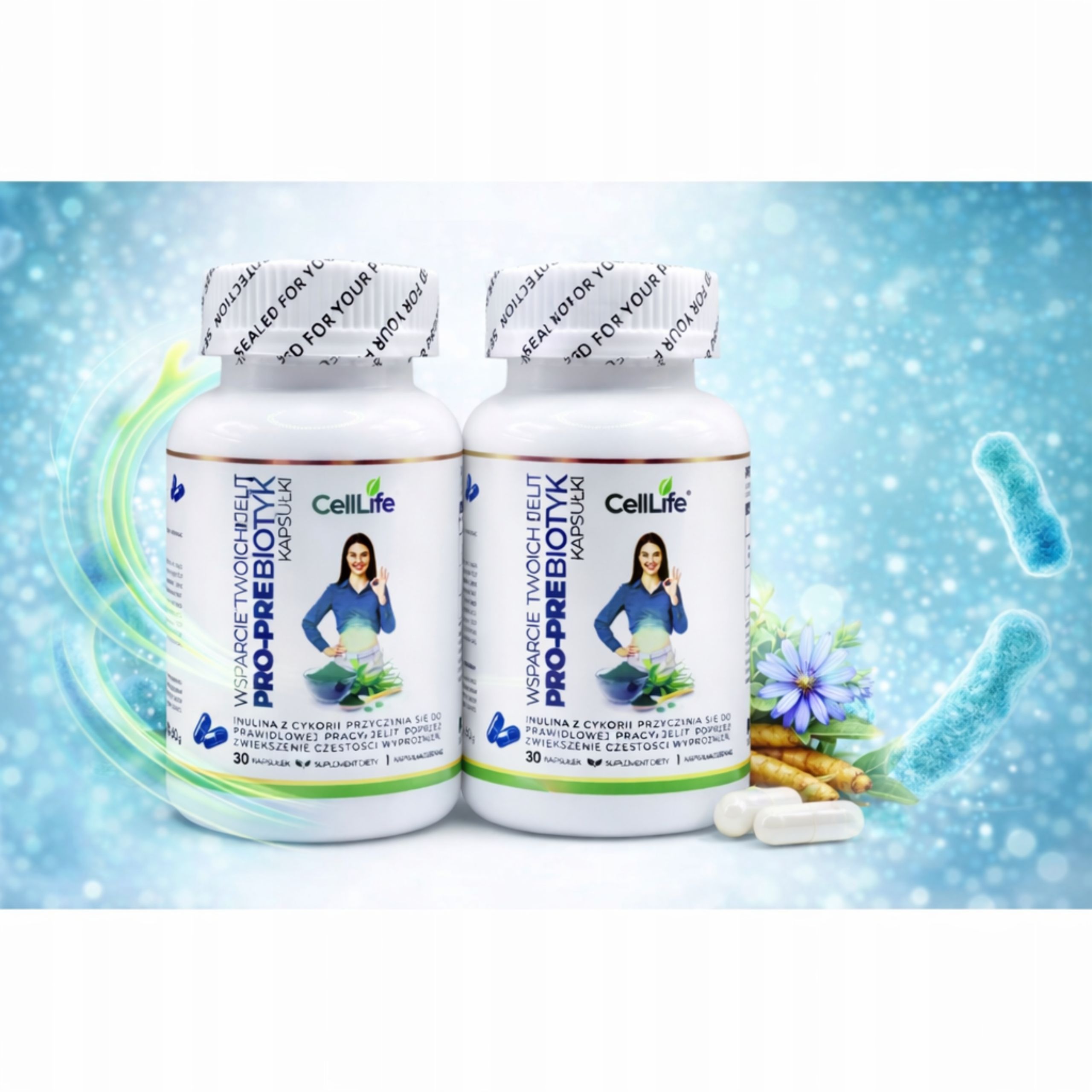 Suplement diety CELL LIFE PRO-PRE BIOTIC wsparcie twoich jelit 60 kapsułek