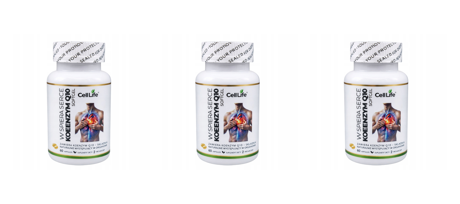 Koenzym Q10 - 400 mg 60szt kapsułki Cell Life Witalność Moc dla serca — Pakiet 3 szt.