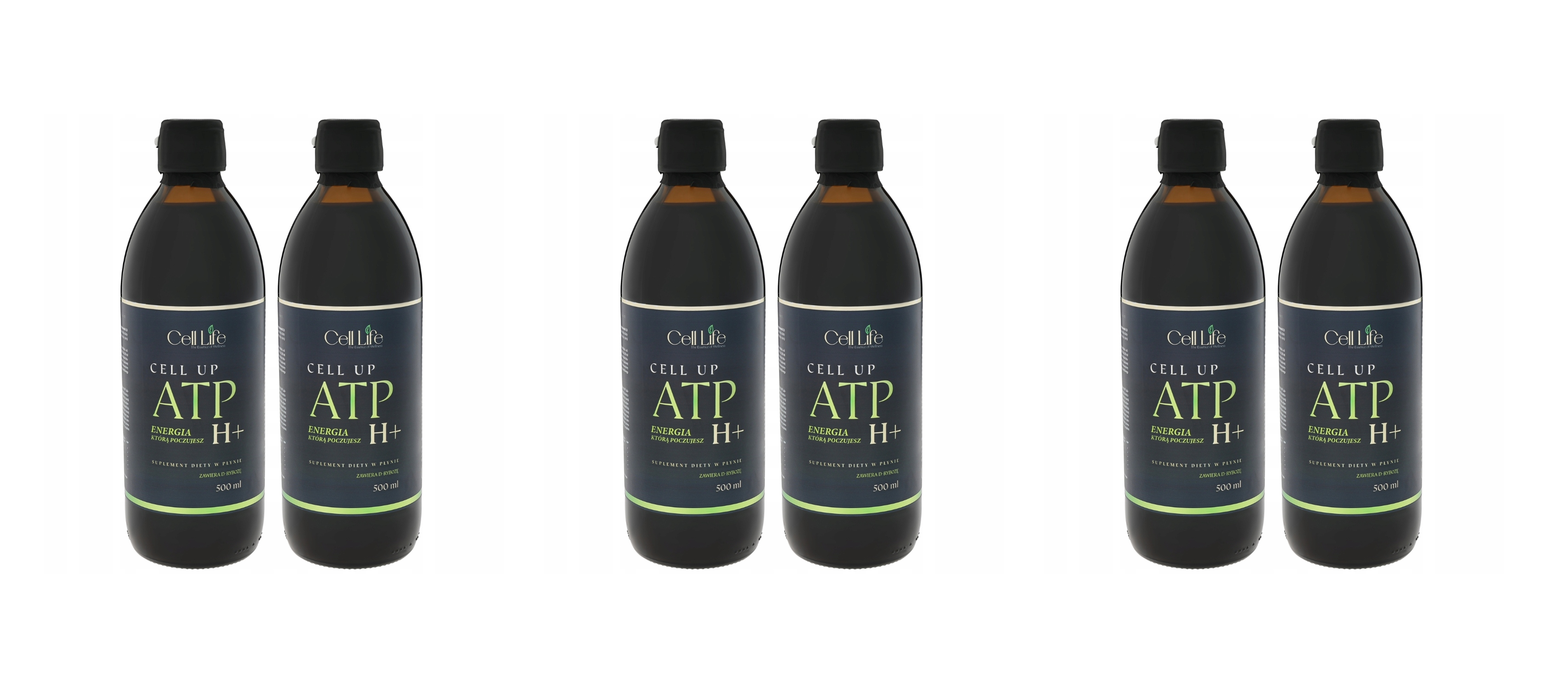 Cell Up ATP H+ 2x500ml Suplement Energia Koncentracja Odporność — Pakiet 3 szt.