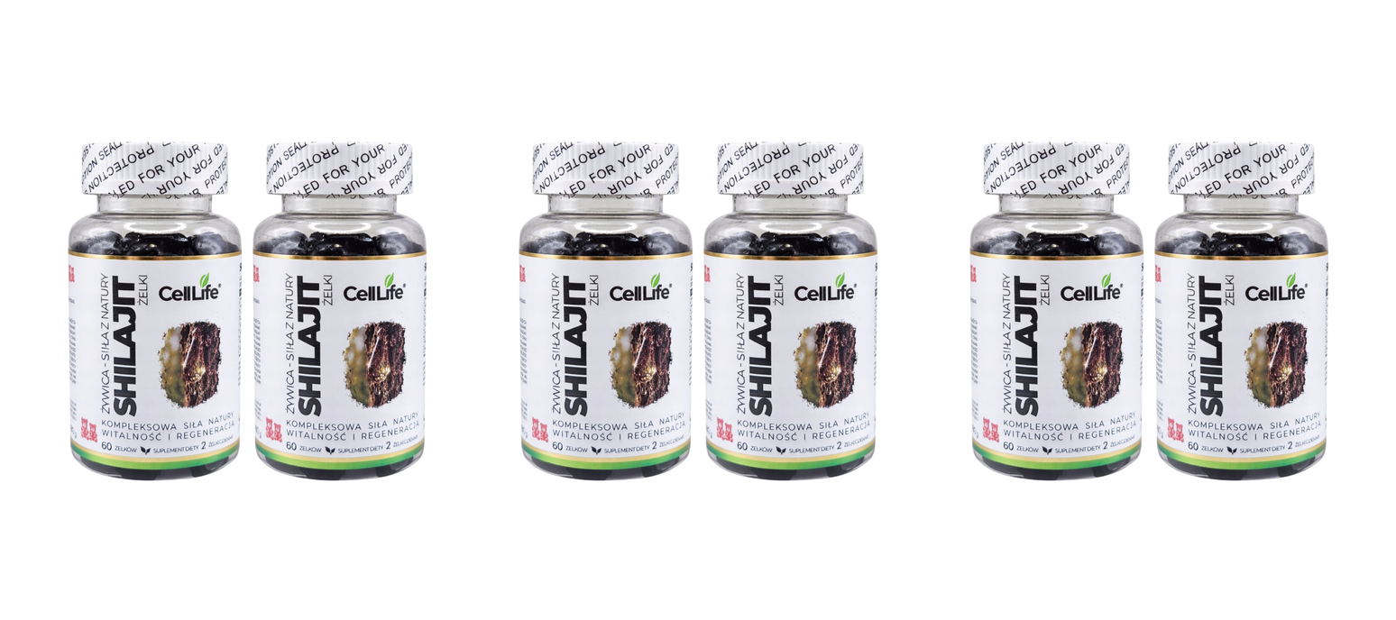 SHILAJIT Żelki z żywicy naturalnej Witalność i regeneracja organizmu 120szt — Pakiet 3 szt.