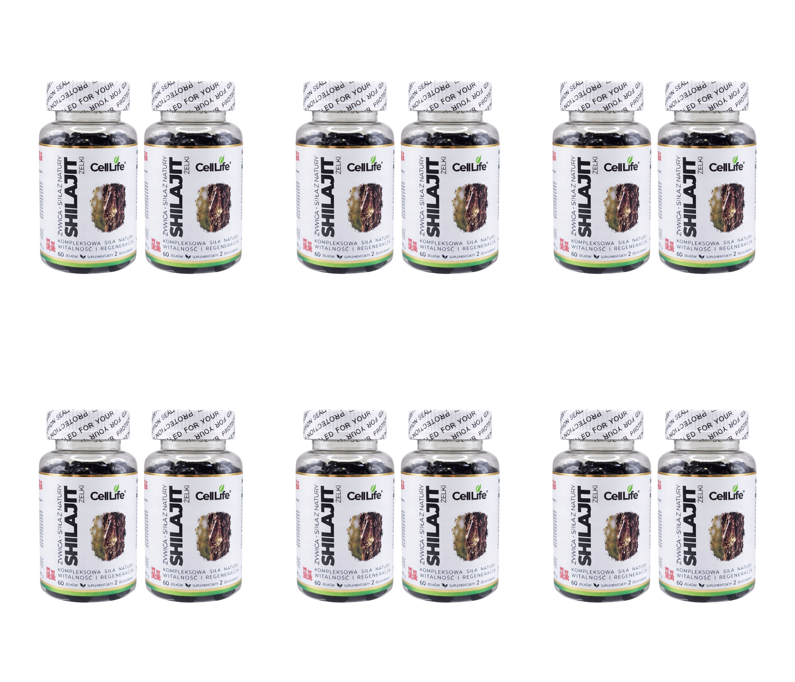 SHILAJIT Żelki z żywicy naturalnej Witalność i regeneracja organizmu 120szt — Pakiet 6 szt.