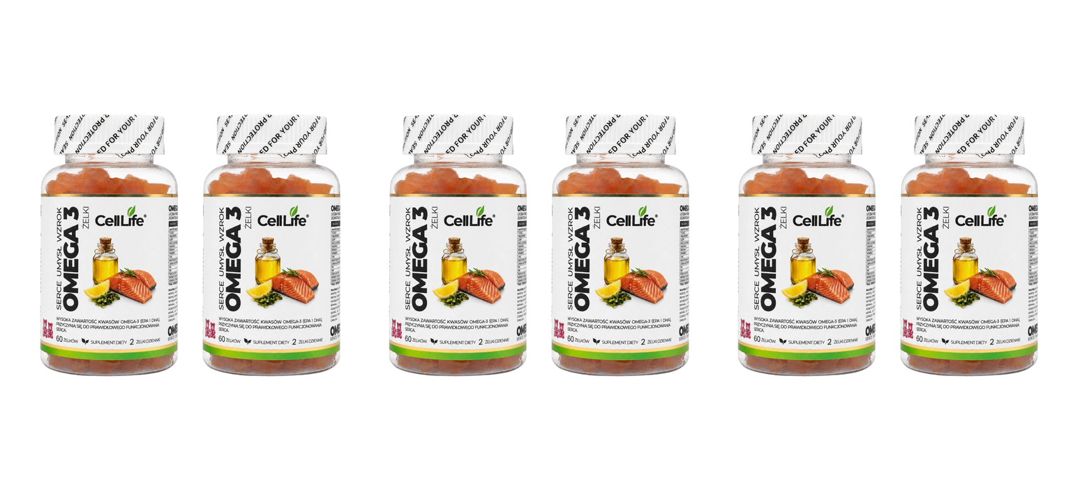 Cell Life Omega 3 Żelki Olej z Alg Morskich EPA DHA 1000 mg 120 szt. — Pakiet 3 szt.