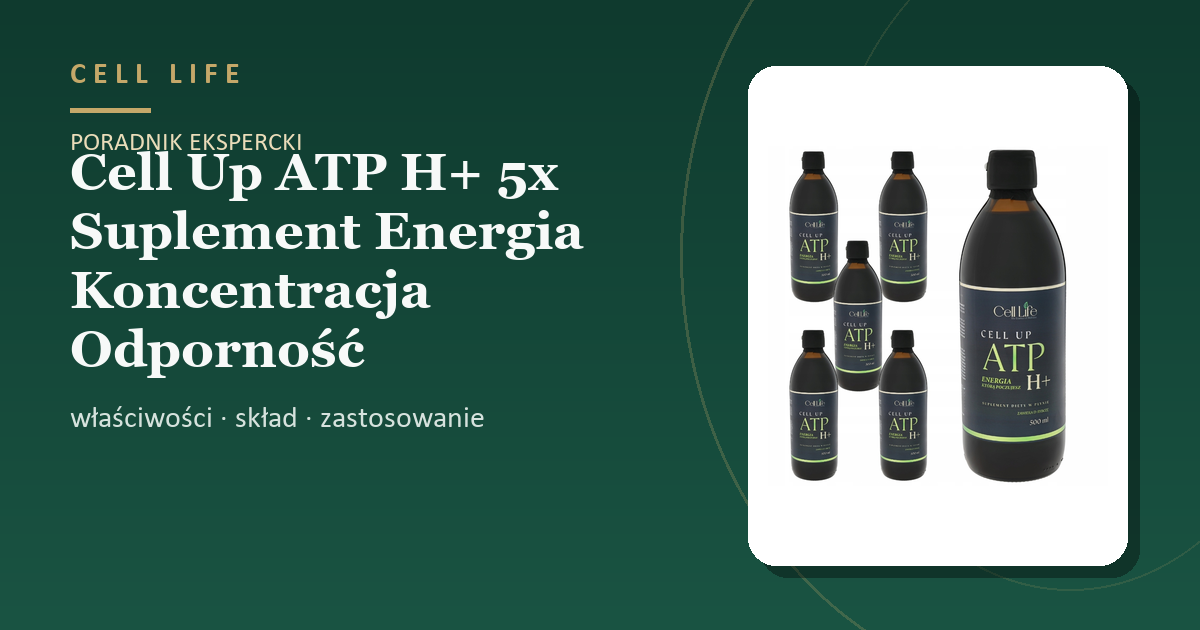 Cell Up ATP H+ 5x Suplement Energia Koncentracja Odporność — właściwości, skład i zastosowanie