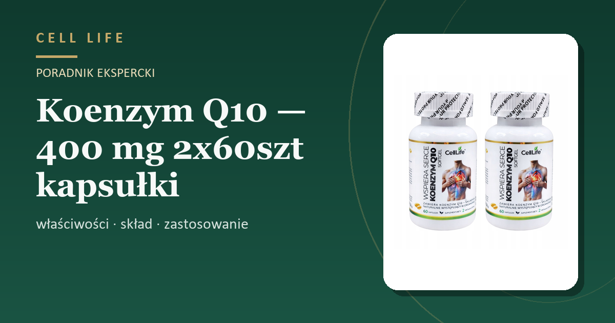 Koenzym Q10 — 400 mg 2x60szt kapsułki — właściwości, skład i zastosowanie