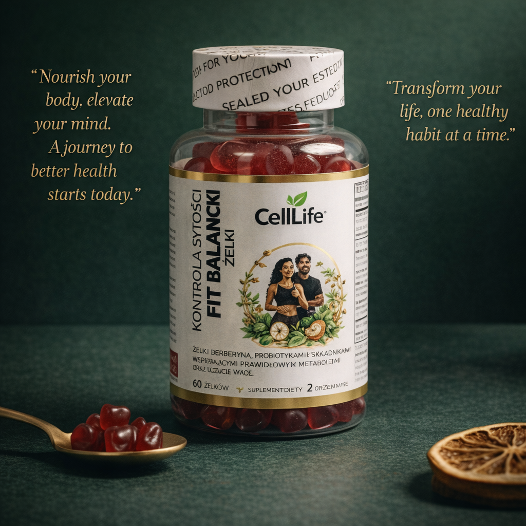 Kontrola Apetytu Berberyna Konjac CELL LIFE Fit Balance 60 żelków