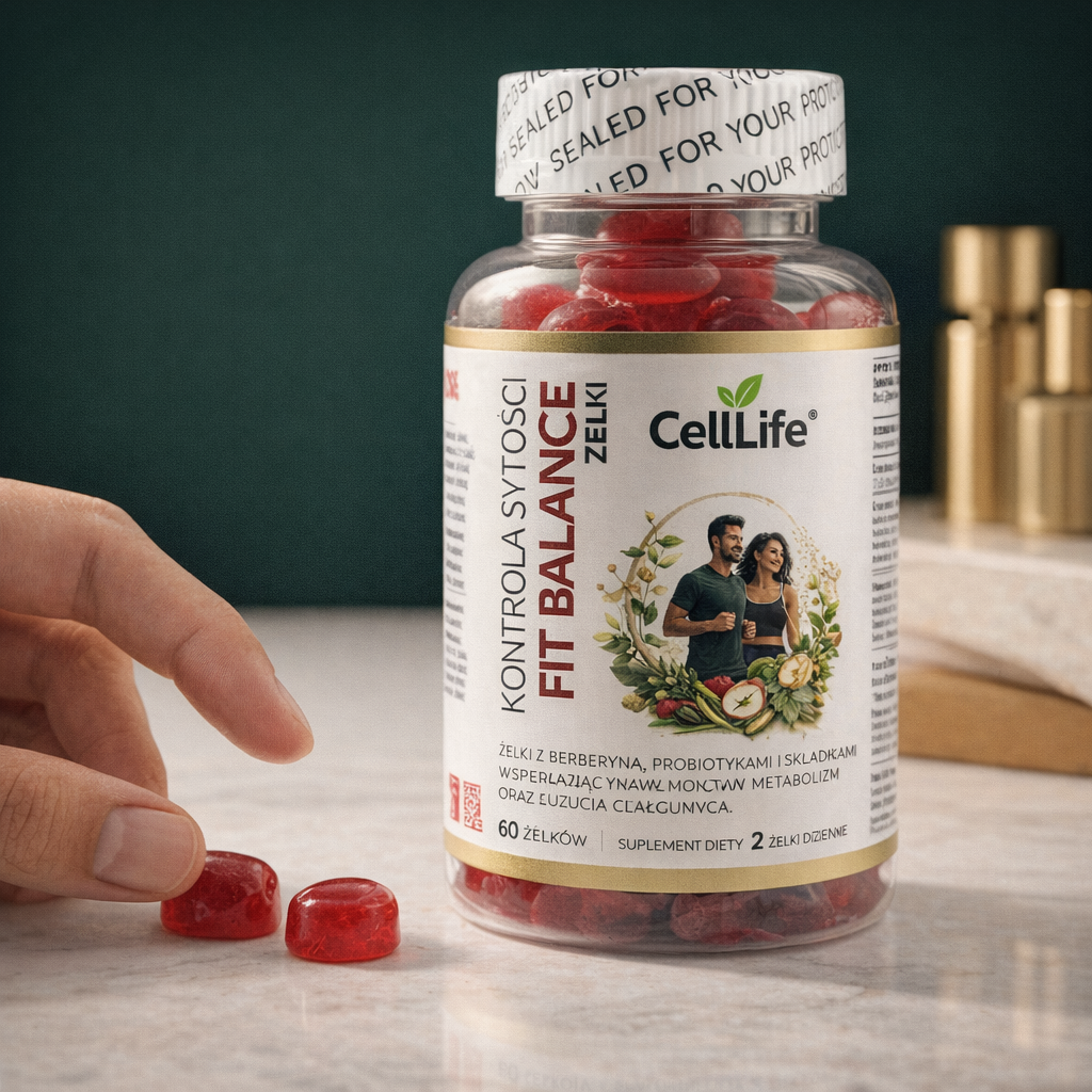 Kontrola Apetytu Berberyna Konjac CELL LIFE Fit Balance 60 żelków