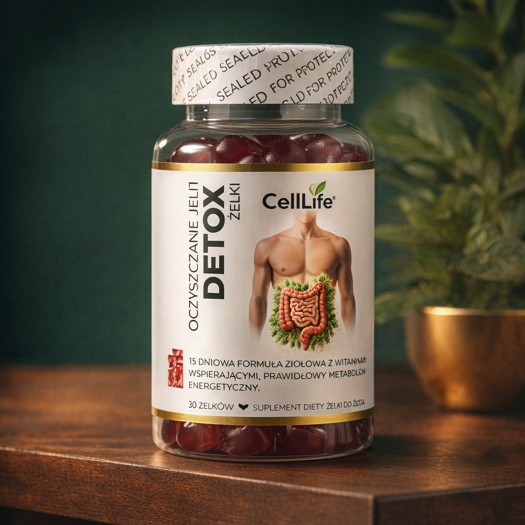 Suplement diety Cell Life Detox oczyszczanie jelit żelki 30 szt Pomarańcza