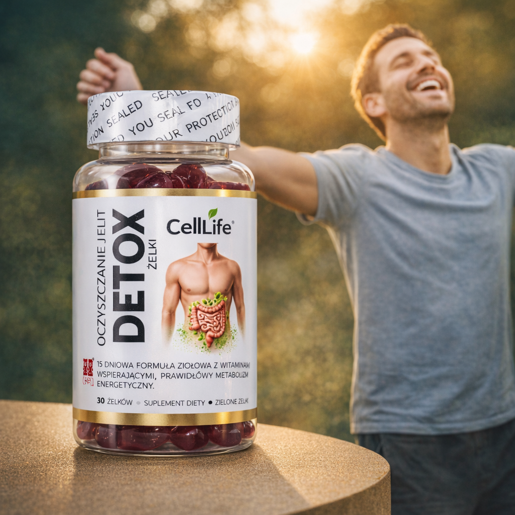 Suplement diety Cell Life Detox oczyszczanie jelit żelki 30 szt Pomarańcza