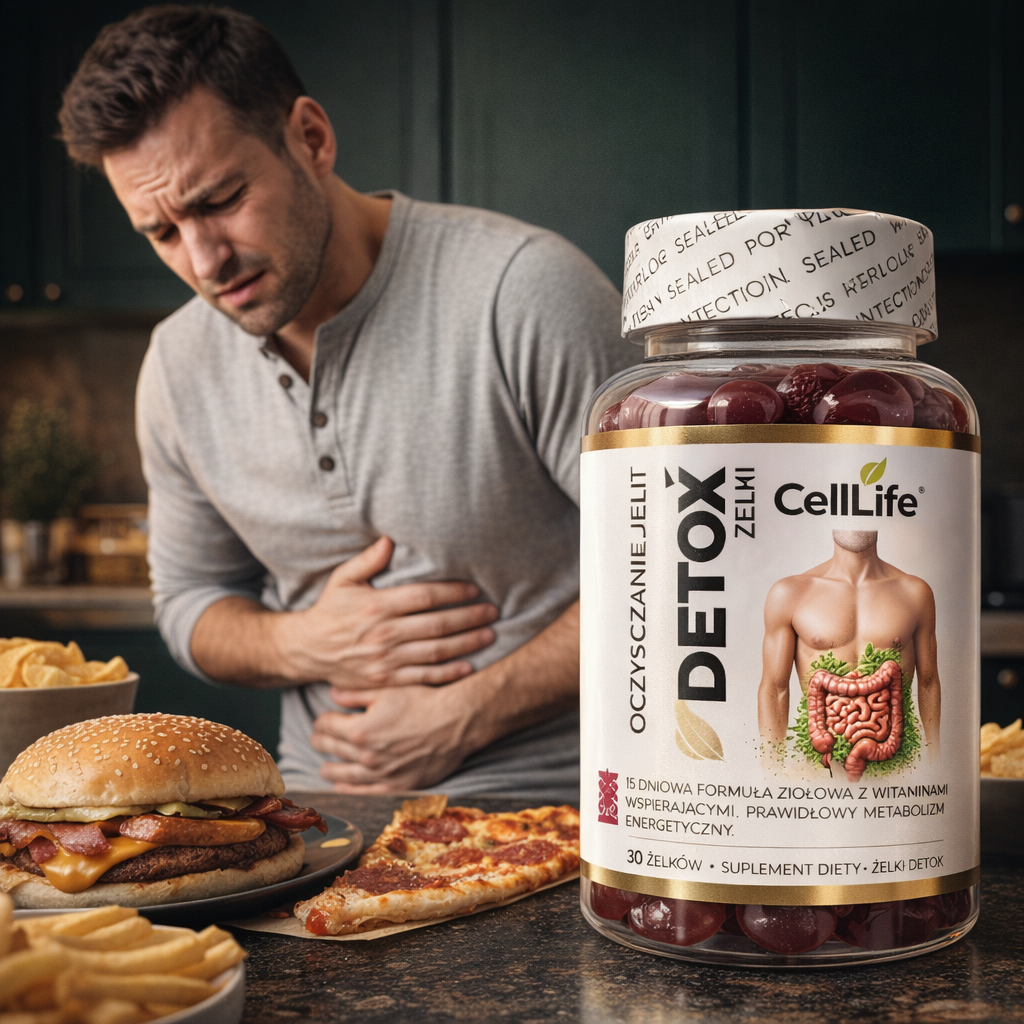 Suplement diety Cell Life Detox oczyszczanie jelit żelki 30 szt Pomarańcza