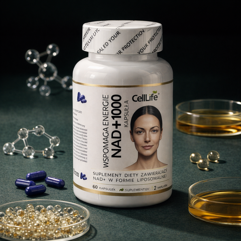 Suplement diety CELL LIFE NAD+1000 wspomaga energię 60 kapsułek