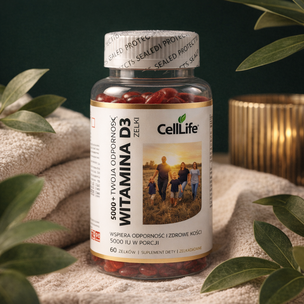Suplement diety CELL LIFE Witamina D3 o smaku malinowym 60 żelków