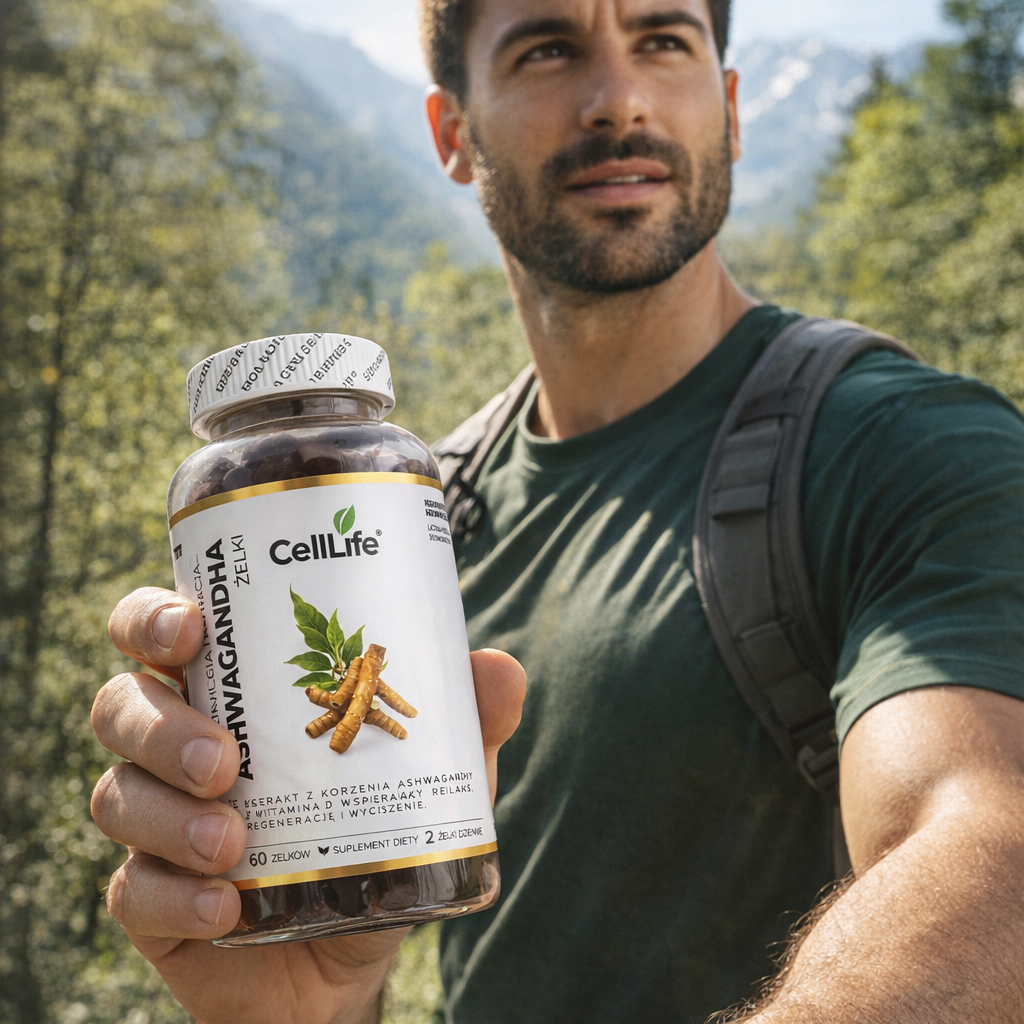 Suplement diety ASHWAGANDHA energia i koncentracja 60 żelków Cell-Life
