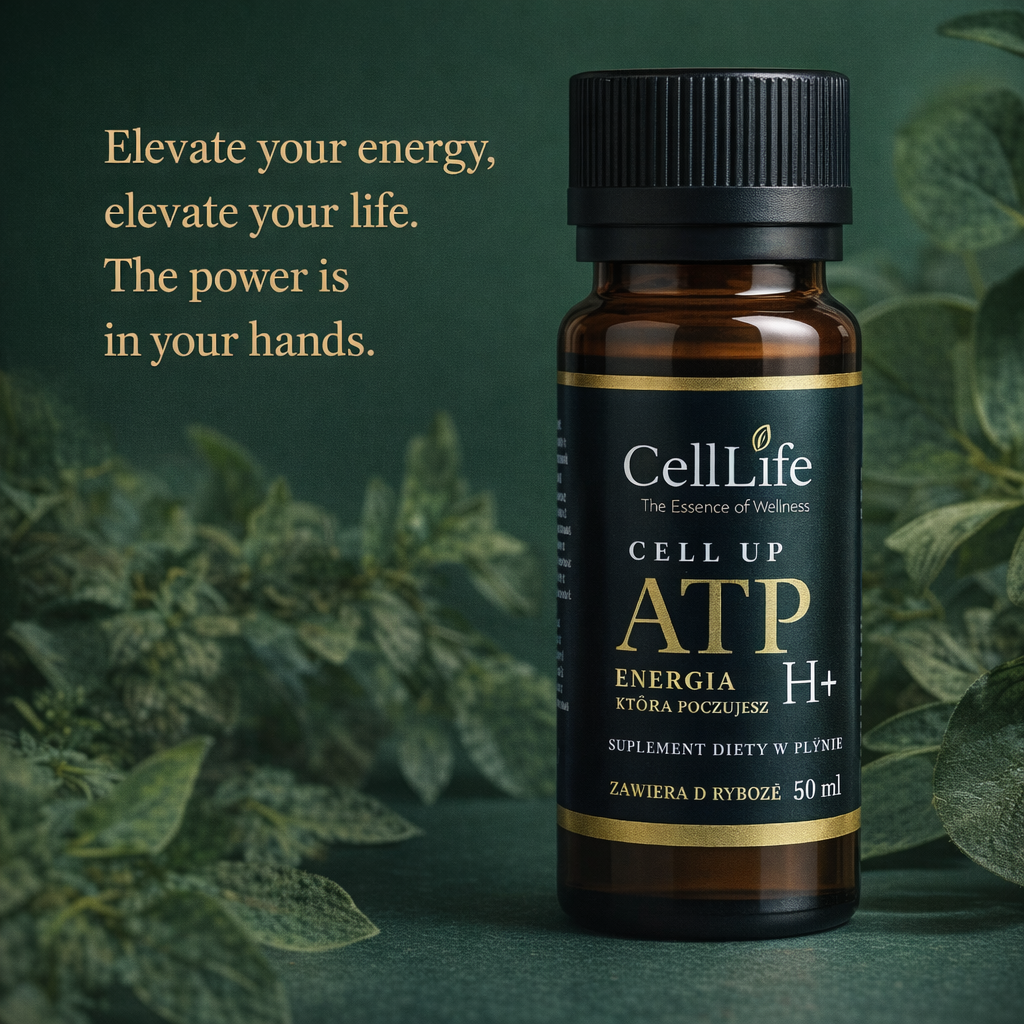 CELL UP ATP H+ Gingko biloba D-Ryboza w Płynie 50ml Koncentracja Energia