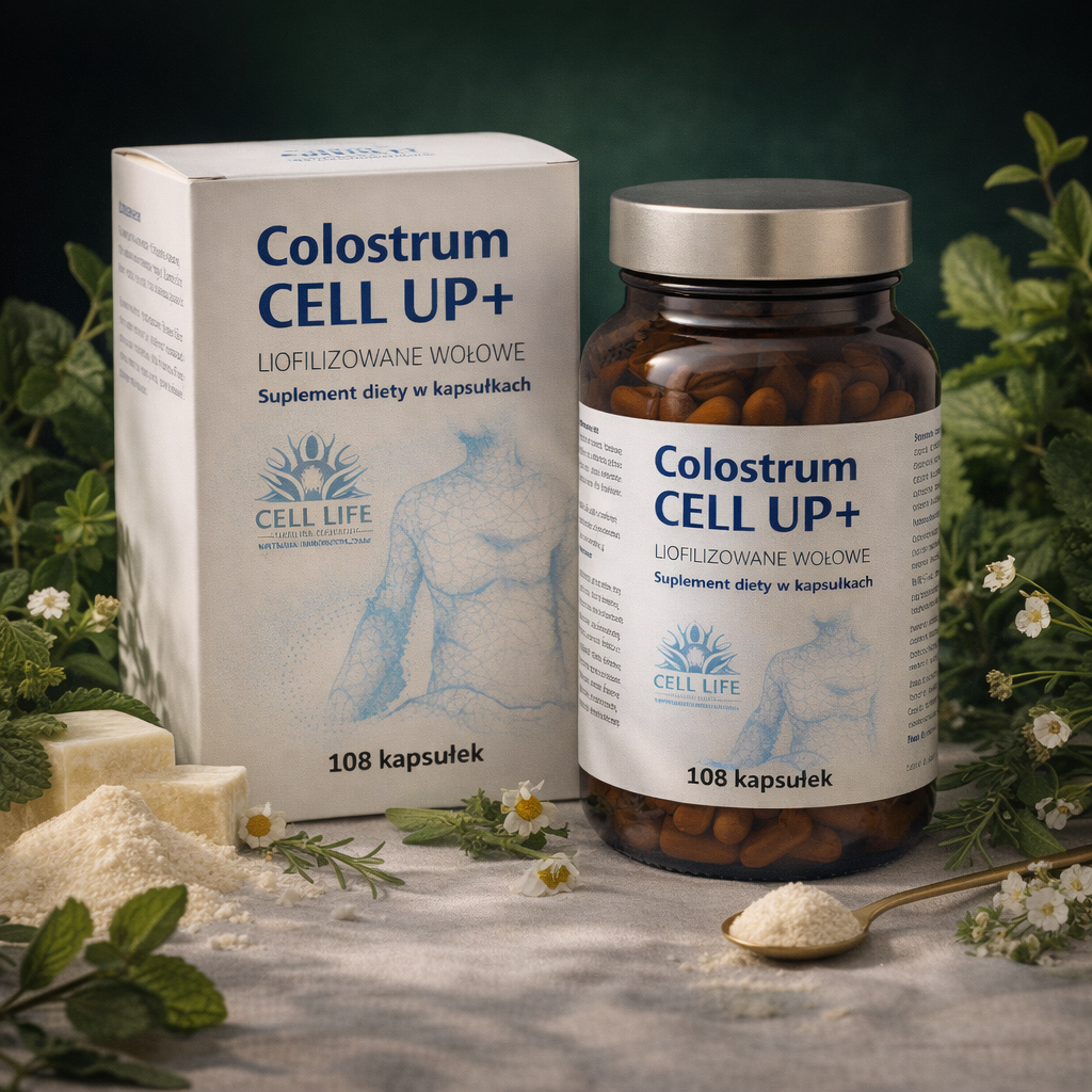 Cell Up Colostrum+ 108 kaps - odporność energia stres siara bydlęca
