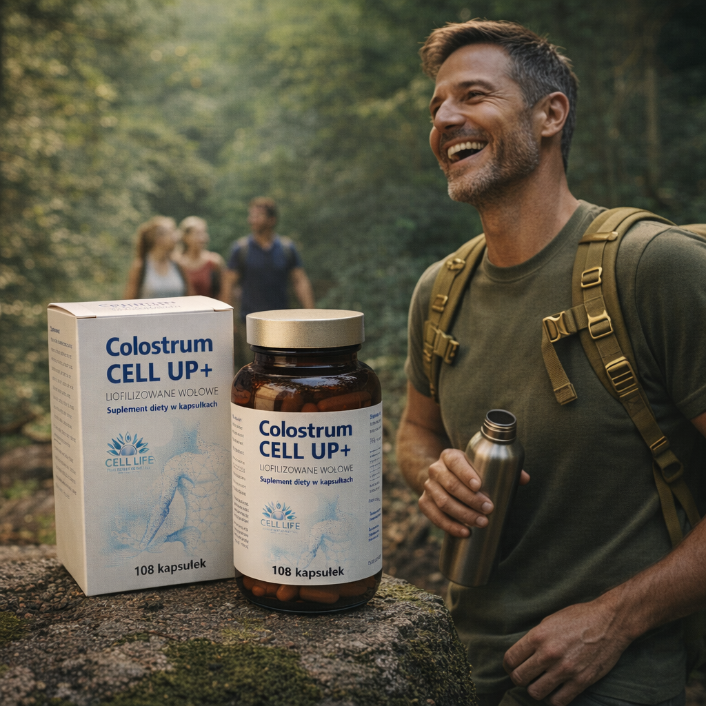 Cell Up Colostrum+ 108 kaps - odporność energia stres siara bydlęca