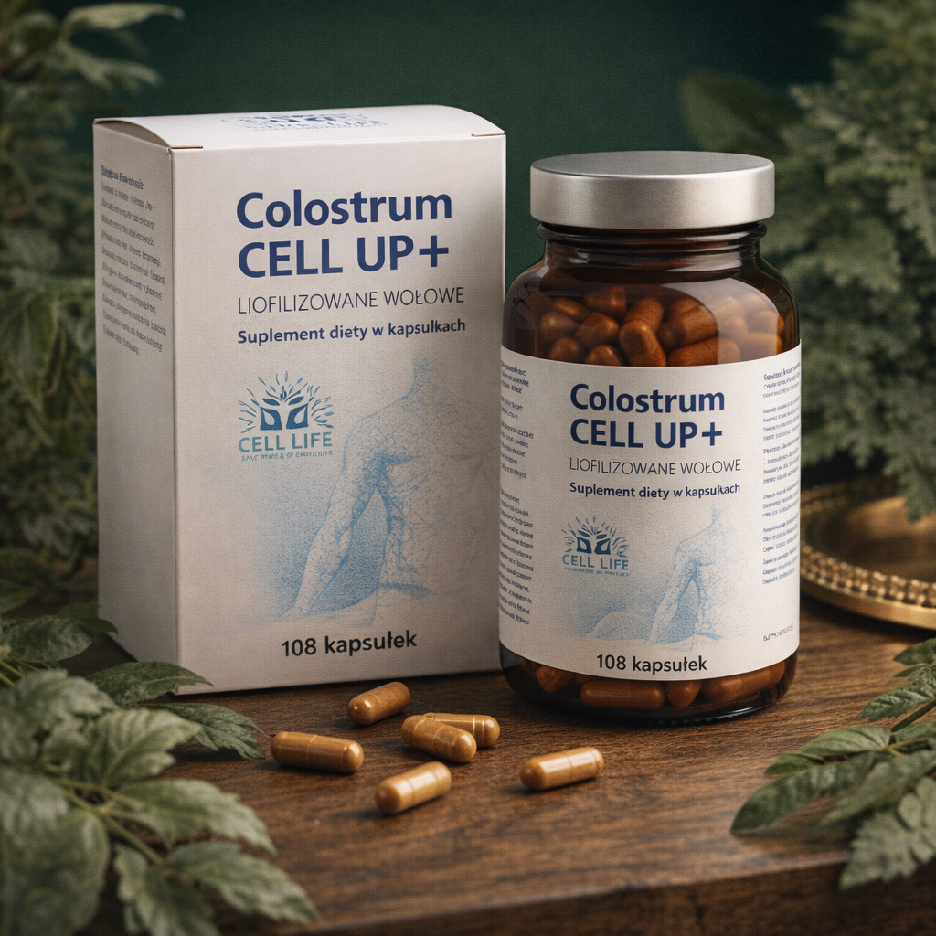Cell Up Colostrum+ 108 kaps - odporność energia stres siara bydlęca