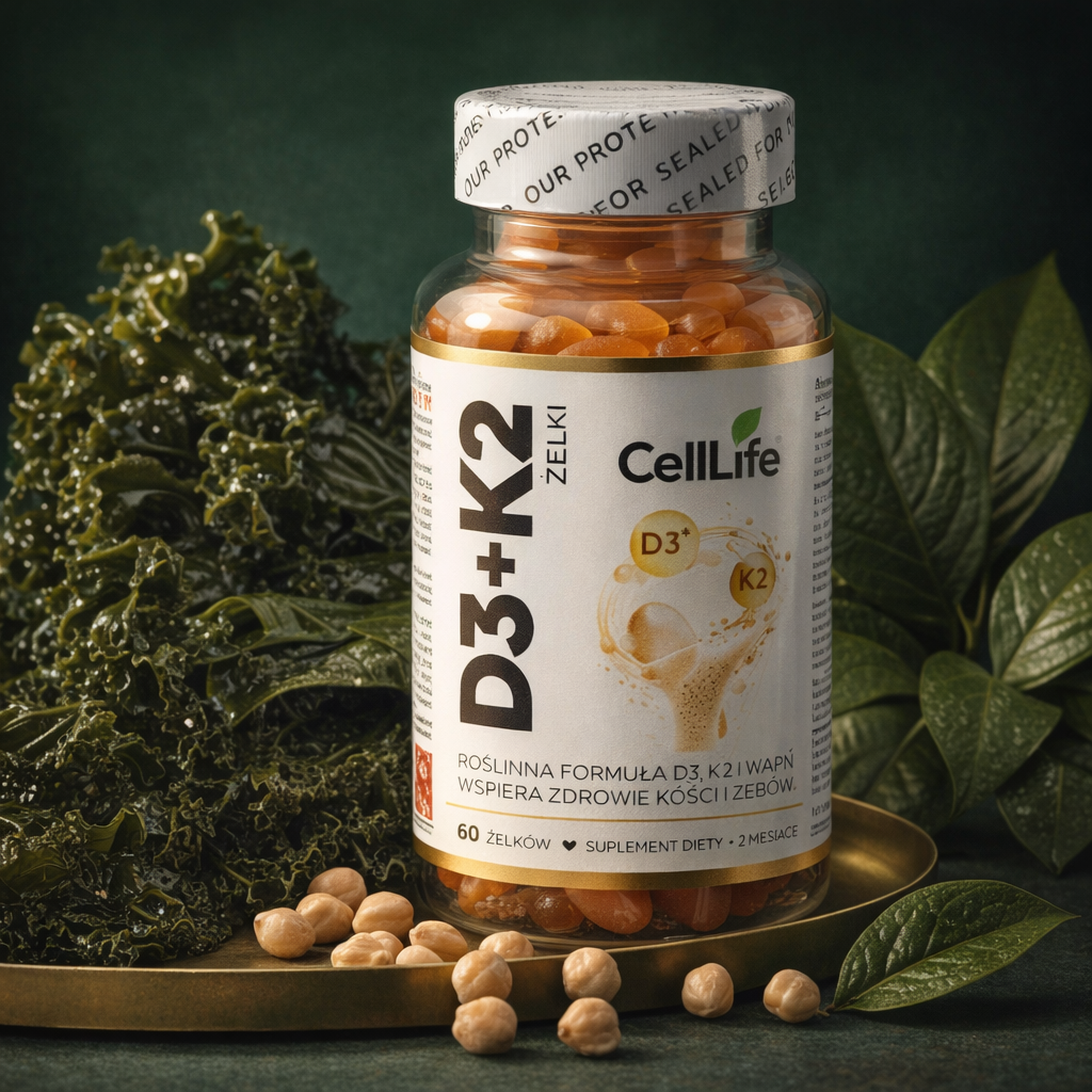 Suplement diety CELL LIFE Witamina D3 K2 na mocne kości 60 żelków