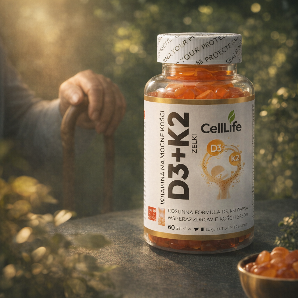 Suplement diety CELL LIFE Witamina D3 K2 na mocne kości 60 żelków