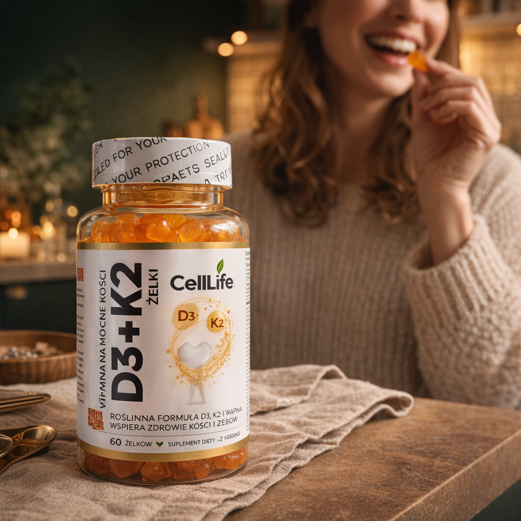 Suplement diety CELL LIFE Witamina D3 K2 na mocne kości 60 żelków
