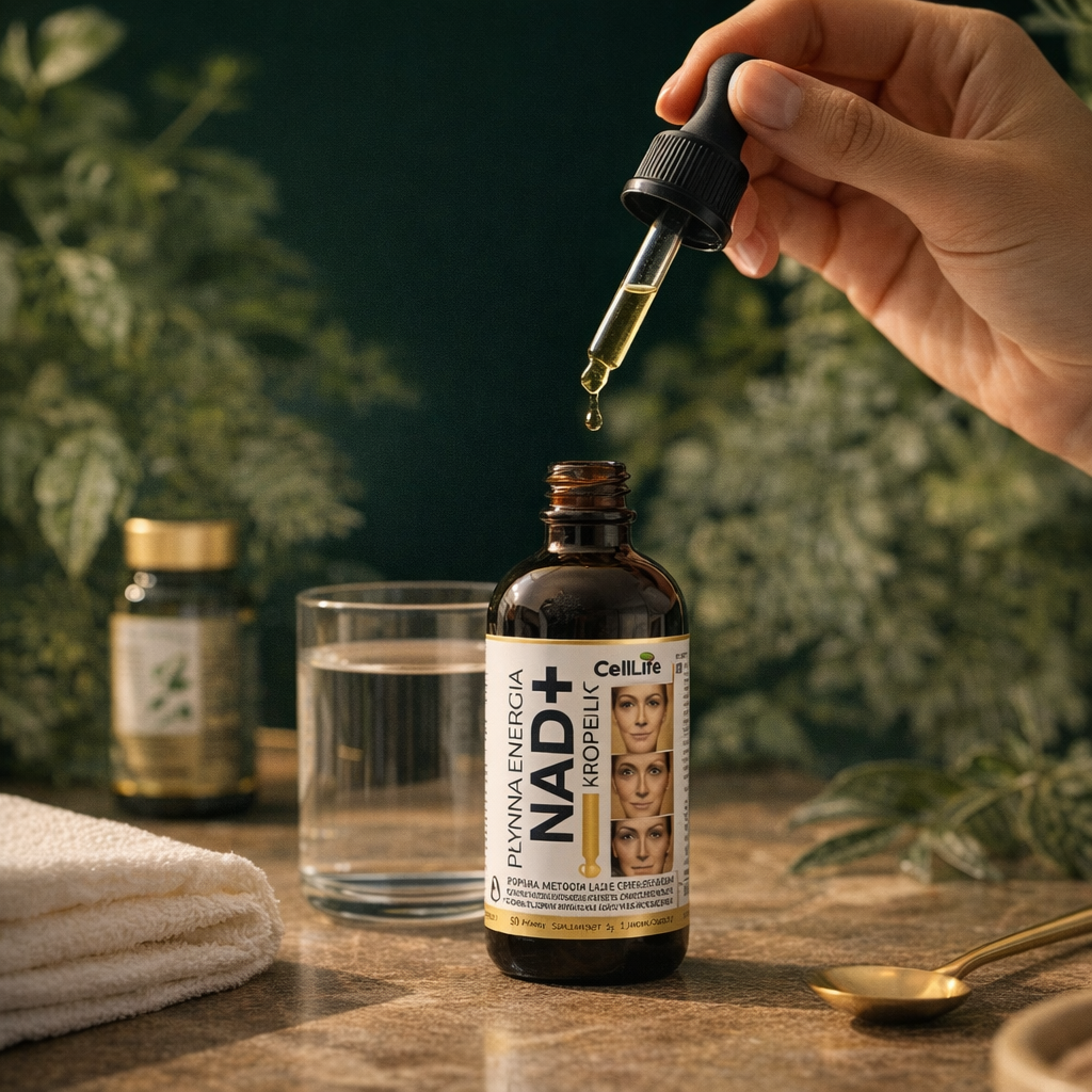 Krople NAD+ Płynna energia komórkowa 60ml - CELL LIFE Rybozyd Nikotynamidu