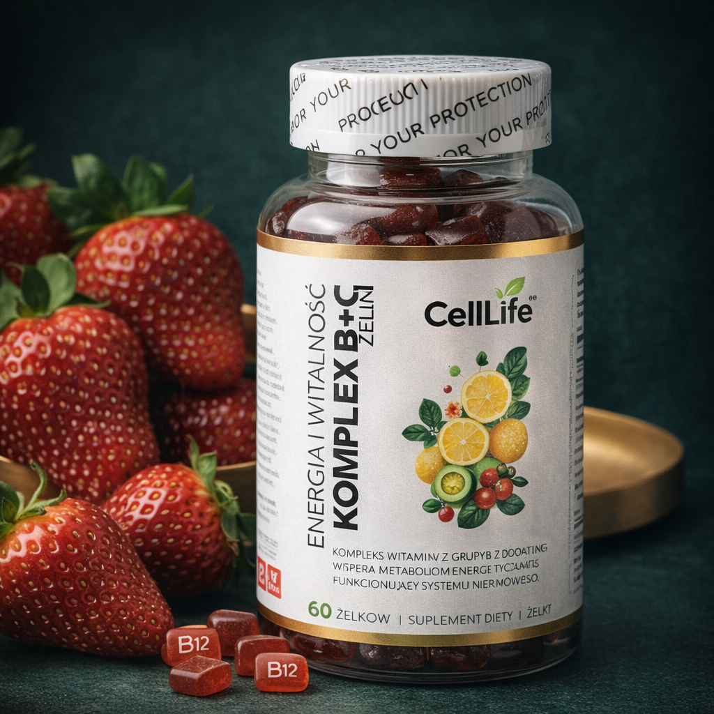 Suplement diety CELL LIFE Komplex B C energia i witalność 60 żelków