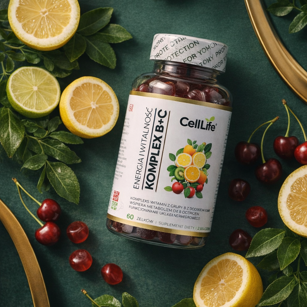Suplement diety CELL LIFE Komplex B C energia i witalność 60 żelków