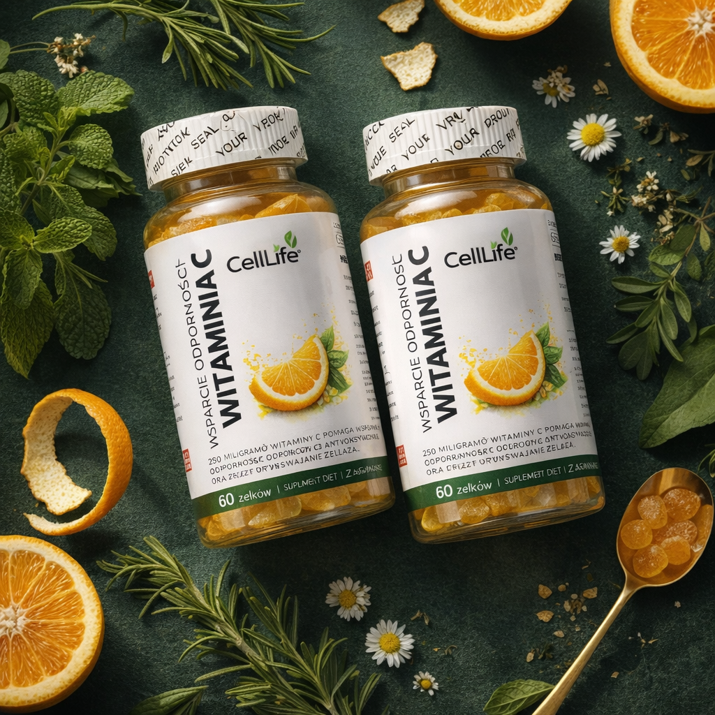 Suplement diety Cell-Life WITAMINA C w ŻELKACH 2szt odporność - 120 sztuk