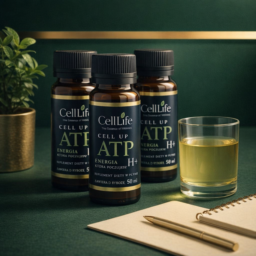 CELL UP ATP H+ Gingko biloba D-Ryboza w Płynie 3x50ml Koncentracja Energia