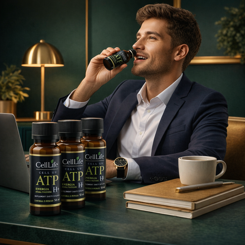 CELL UP ATP H+ Gingko biloba D-Ryboza w Płynie 3x50ml Koncentracja Energia
