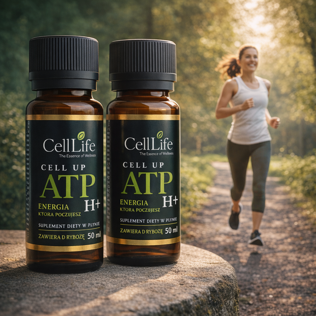 CELL UP ATP H+ Gingko biloba D-Ryboza w Płynie 2x50ml Koncentracja Energia