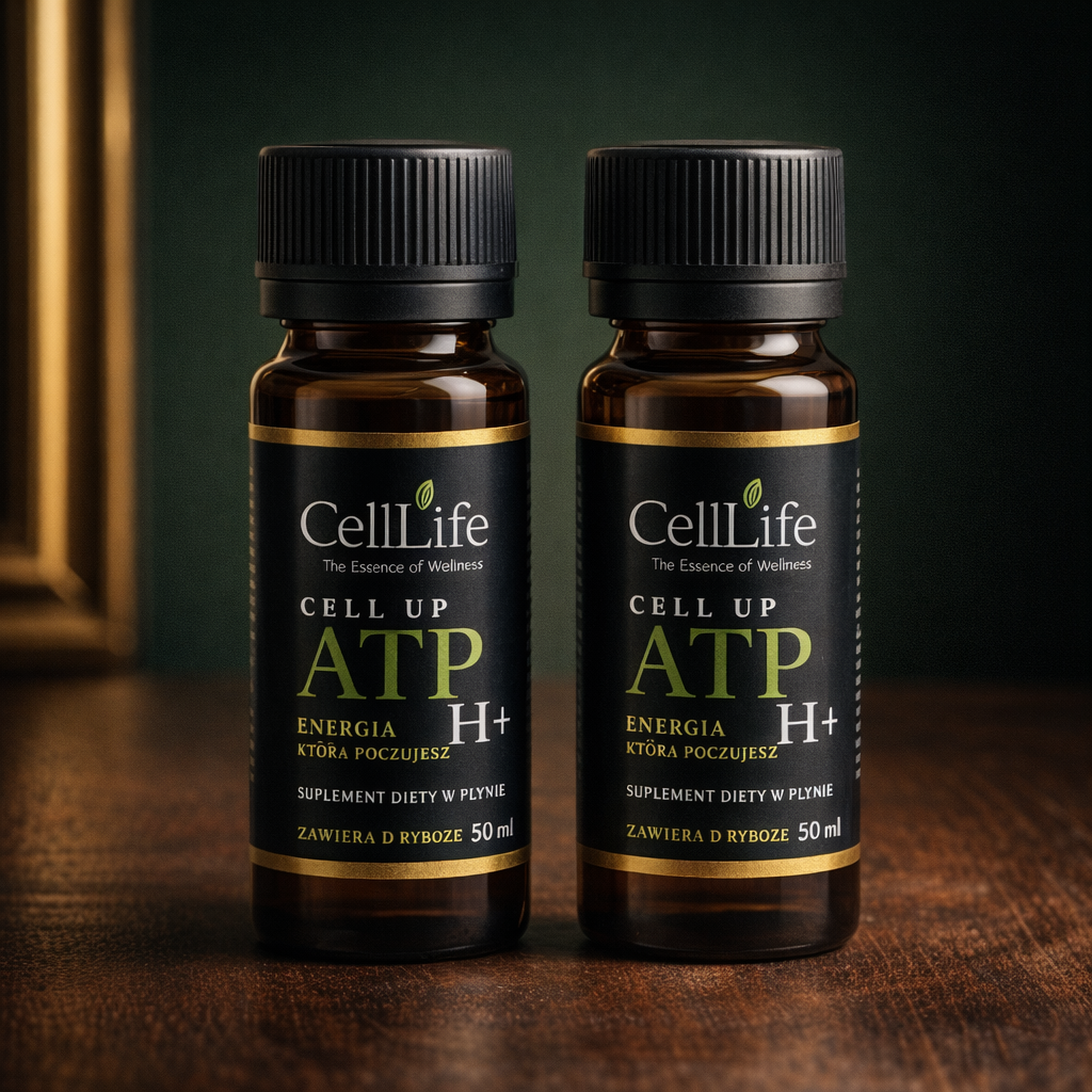 CELL UP ATP H+ Gingko biloba D-Ryboza w Płynie 2x50ml Koncentracja Energia