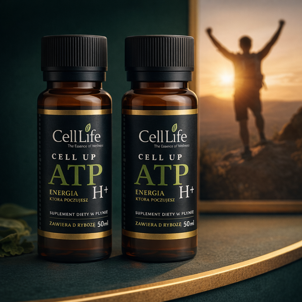 CELL UP ATP H+ Gingko biloba D-Ryboza w Płynie 2x50ml Koncentracja Energia