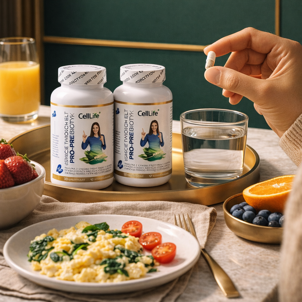 Suplement diety CELL LIFE PRO-PRE BIOTIC wsparcie twoich jelit 60 kapsułek