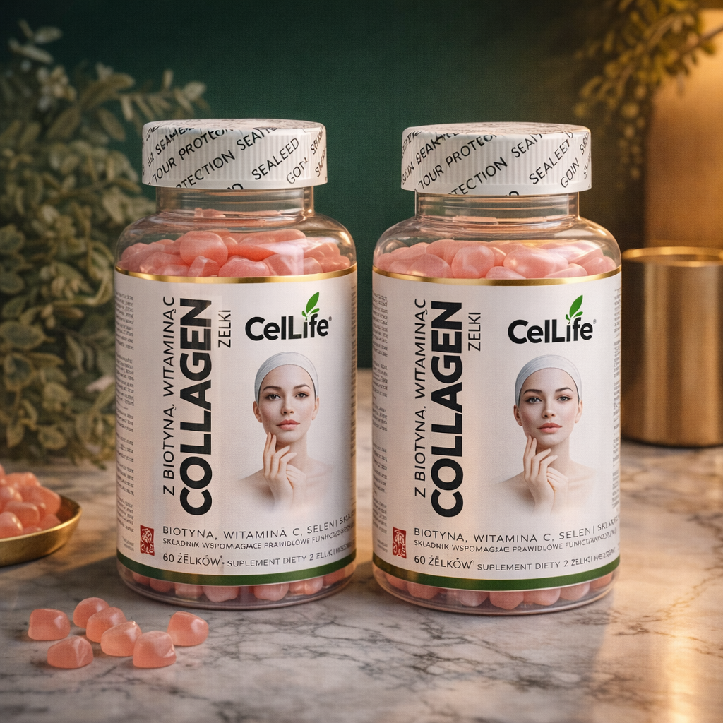 Suplement diety CELL LIFE Collagen z biotyną i witaminą C 120 żelków