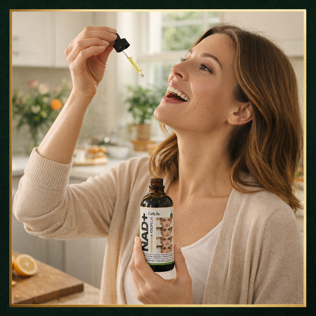 Krople NAD+ Płynna energia komórkowa 120ml - CELL LIFE Rybozyd Nikotynamidu