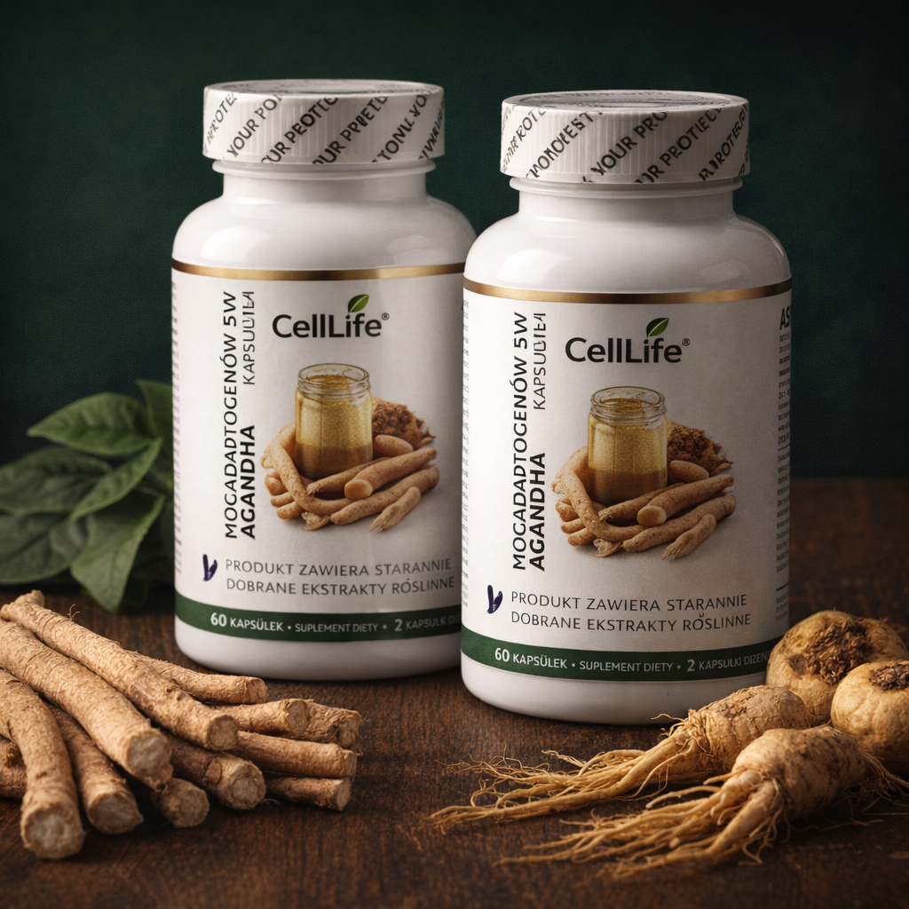 Suplement diety CELL LIFE ASHWAGANHA moc adaptogenów 15w1 120 kapsułek
