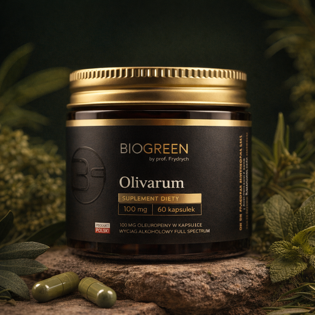 Olivarum 60 kapsułek, ekstrakt z liści oliwnych - oleuropeina 6000 mg by prof. Frydrych