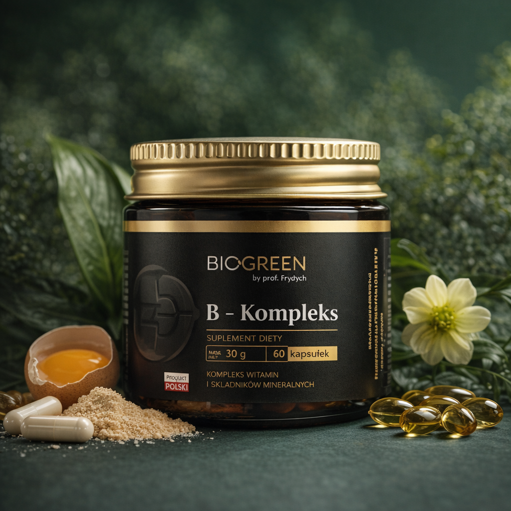 B- KOMPLEX, Kompleks Witamin z grupy B – 60 Kapsułek – 120 Dni