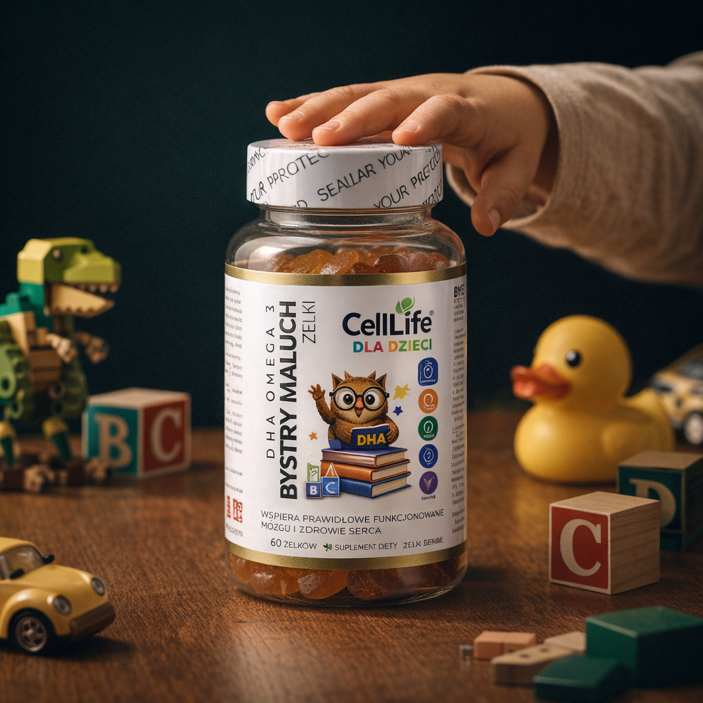 Suplement diety dla dzieci CELL LIFE Bystry maluch 60 żelków