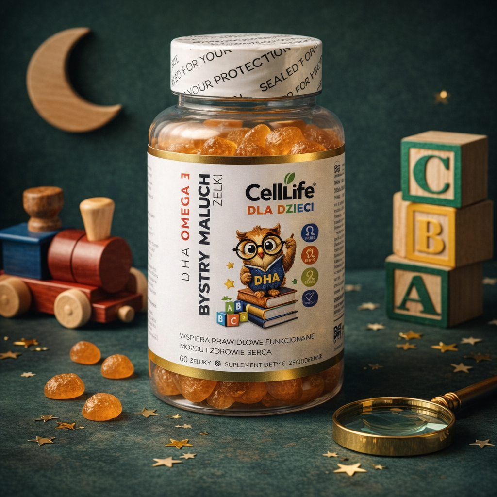 Suplement diety dla dzieci CELL LIFE Bystry maluch 60 żelków
