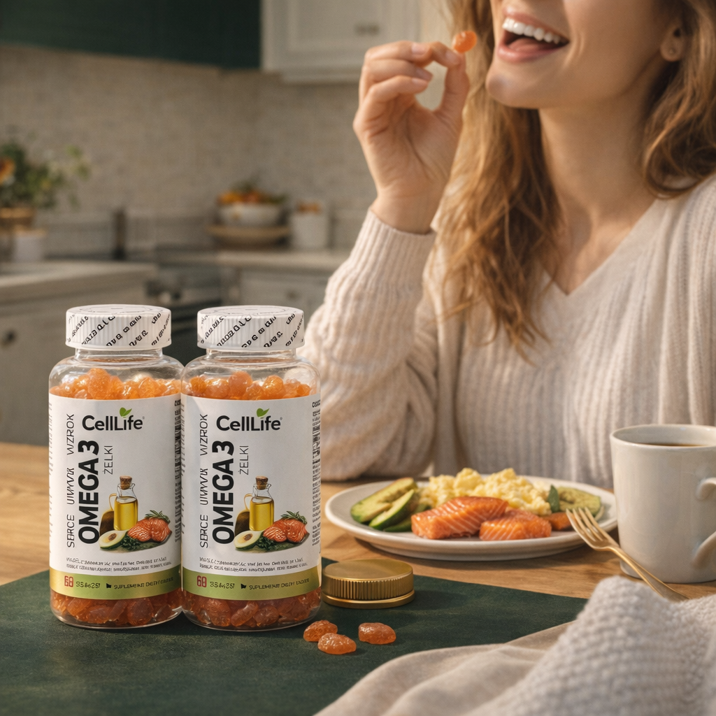 Cell Life Omega 3 Żelki Olej z Alg Morskich EPA DHA 1000 mg 120 szt.