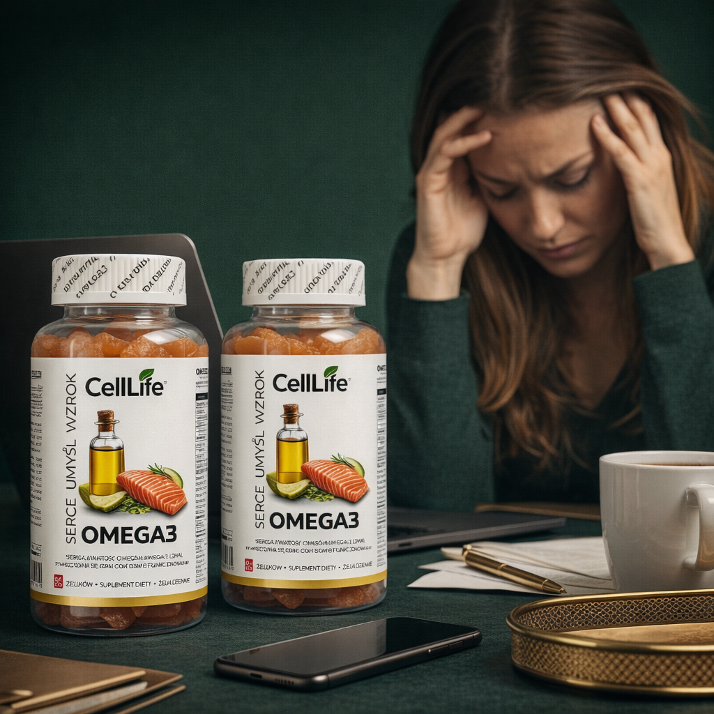 Cell Life Omega 3 Żelki Olej z Alg Morskich EPA DHA 1000 mg 120 szt.