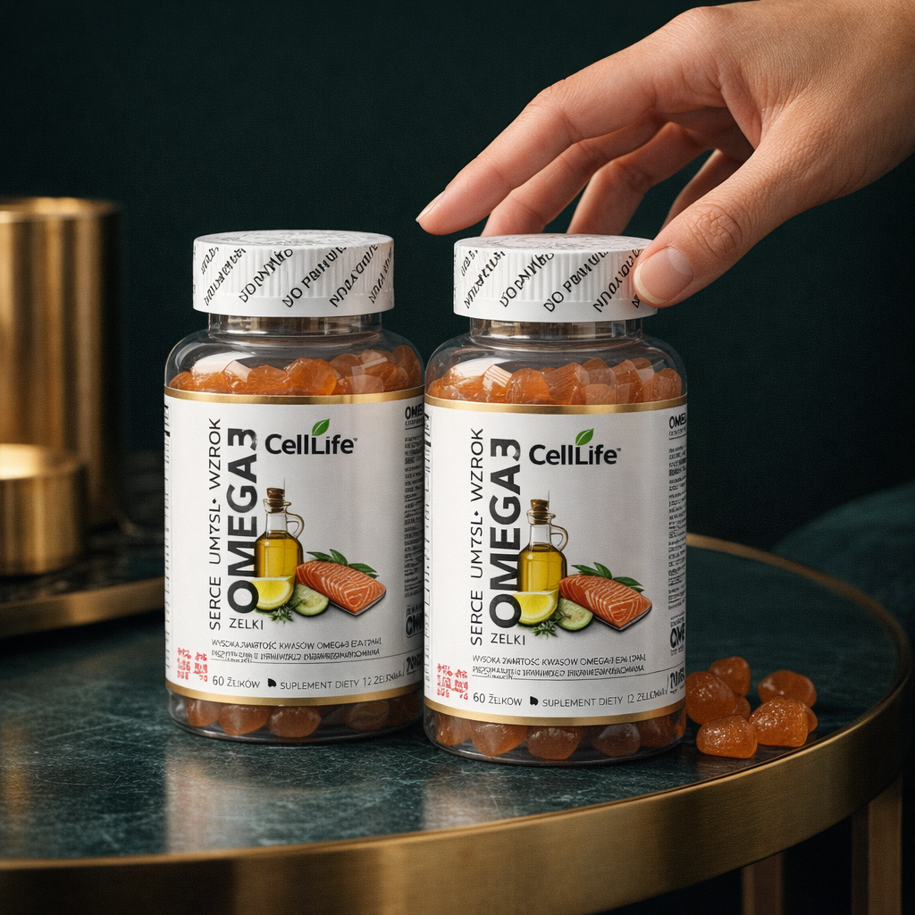 Cell Life Omega 3 Żelki Olej z Alg Morskich EPA DHA 1000 mg 120 szt.
