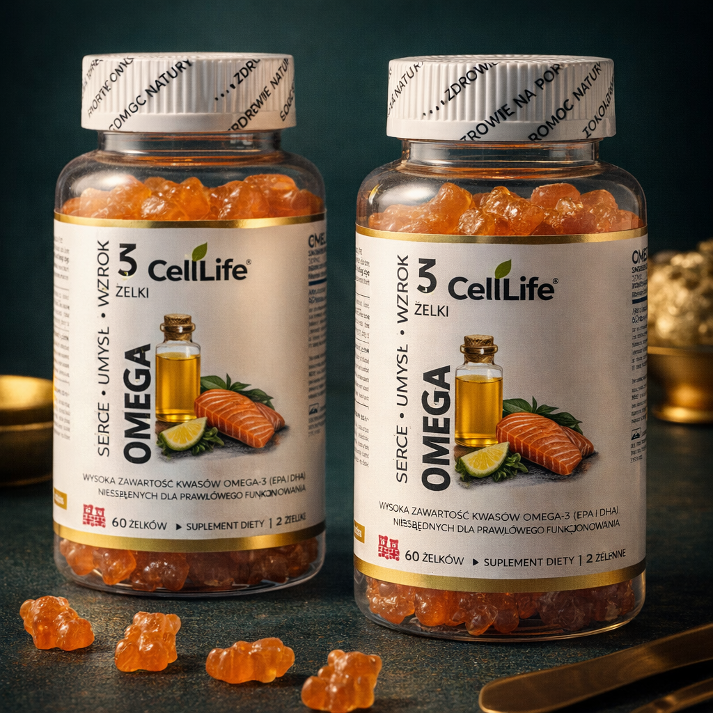 Cell Life Omega 3 Żelki Olej z Alg Morskich EPA DHA 1000 mg 120 szt.