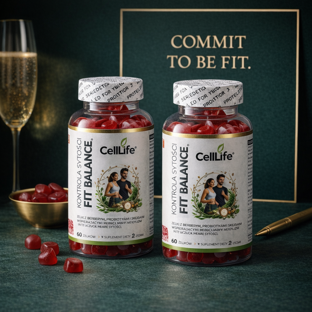 Kontrola Apetytu Berberyna Konjac CELL LIFE Fit Balance 120 żelków