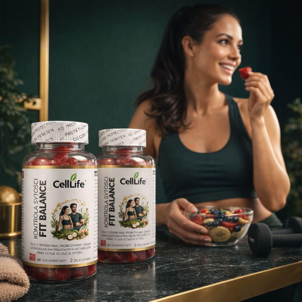 Kontrola Apetytu Berberyna Konjac CELL LIFE Fit Balance 120 żelków
