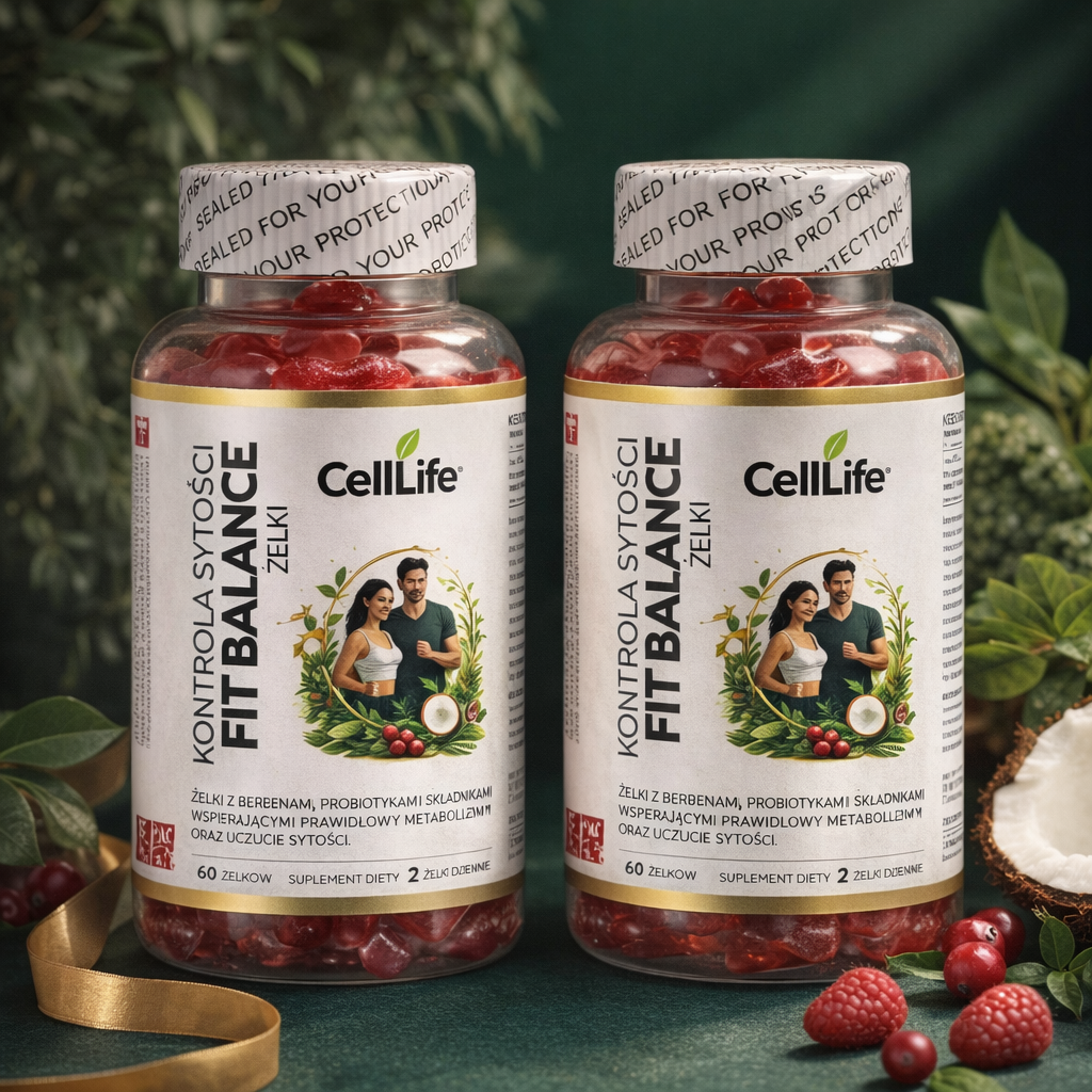 Kontrola Apetytu Berberyna Konjac CELL LIFE Fit Balance 120 żelków