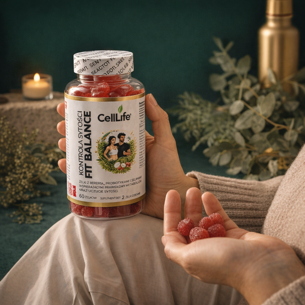 Kontrola Apetytu Berberyna Konjac CELL LIFE Fit Balance 120 żelków